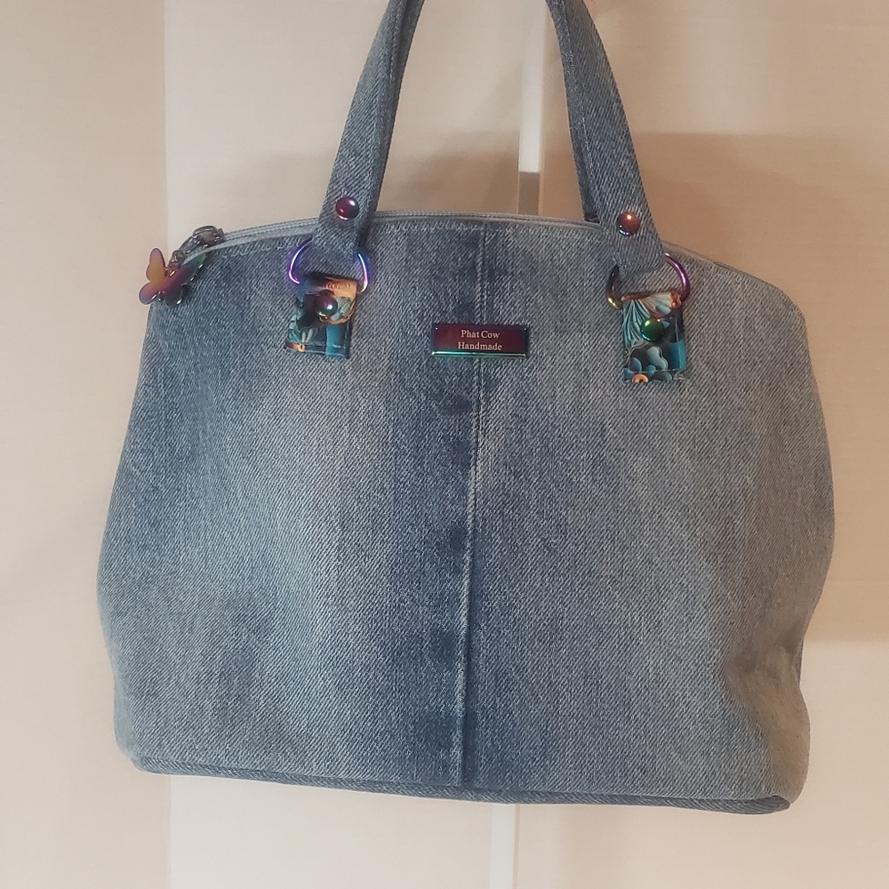 Colorful Butterfly Print Handbag - Picture 10 of 13